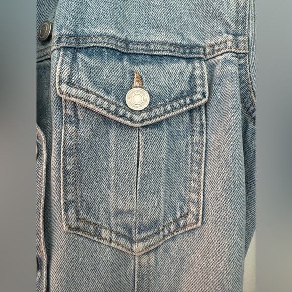 Zara Light Blue Belted Denim Midi Dress Size M brand new - Picture 7 of 16